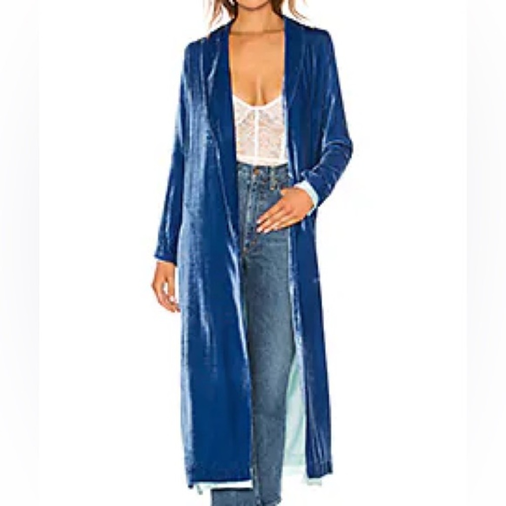 For Love and Lemons crushed velvet duster, size S